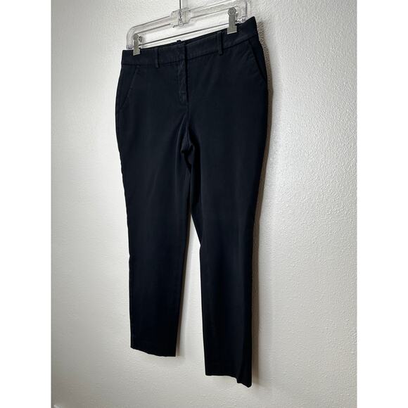 Theory Black Treeca CL Mod Twill Straight Leg Trouser Pant 6 - Picture 3 of 14